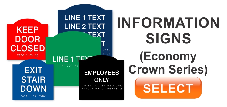 Economy Crown Information signs